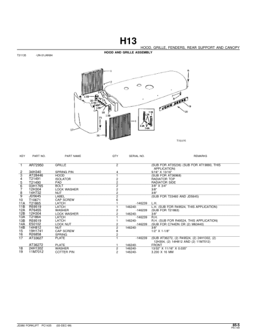 John Deere 380 Forklifts Parts Catalog Manual - PC1435 - Image 3