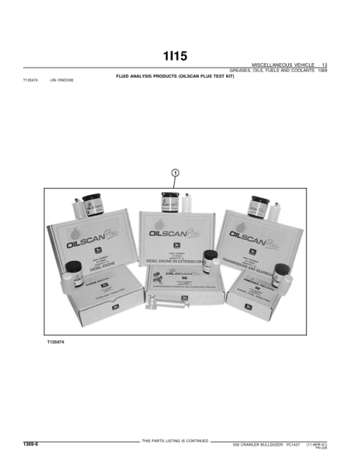 John Deere 550 Crawlers Parts Catalog Manual - PC1437 - Image 3