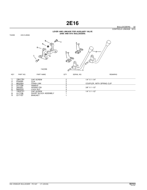 John Deere 550 Crawlers Parts Catalog Manual - PC1437 - Image 2