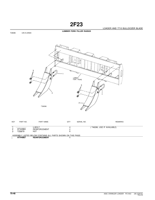 John Deere 450C Crawlers Parts Catalog Manual - PC1443 - Image 2