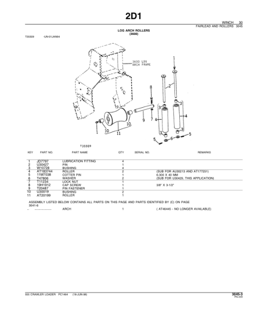 John Deere 555 Crawlers Parts Catalog Manual - PC1464 - Image 4