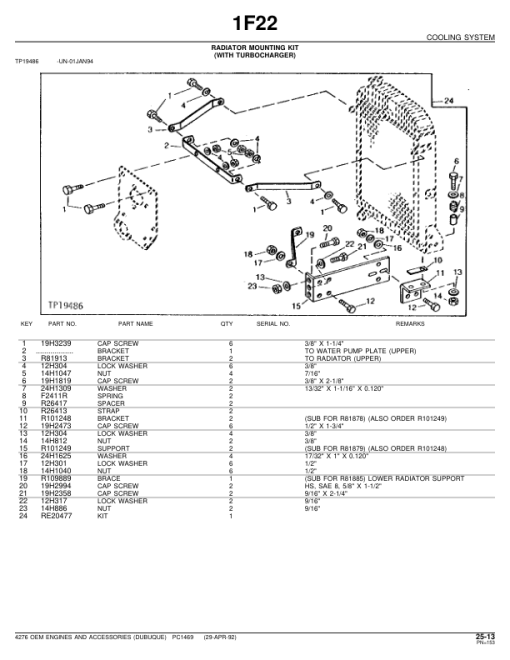 John Deere 4276 OEM Engines and Accessories Engines Parts Catalog Manual - PC1469 - Image 3