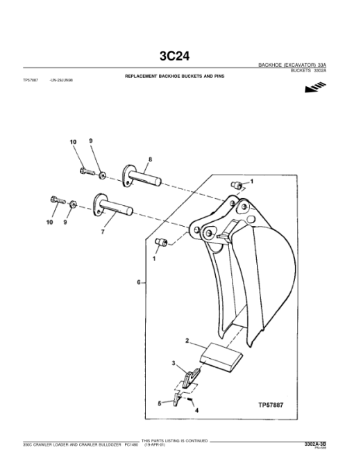 John Deere 350C Crawlers Parts Catalog Manual - PC1480 - Image 4