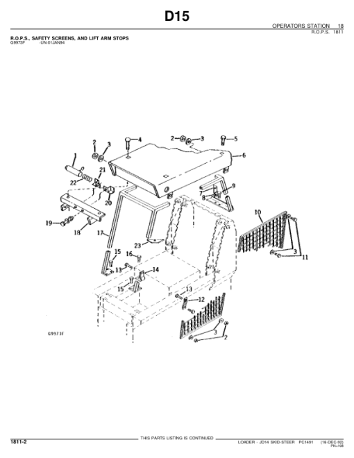 John Deere 14 Skid Steers Parts Catalog Manual - PC1491 - Image 2