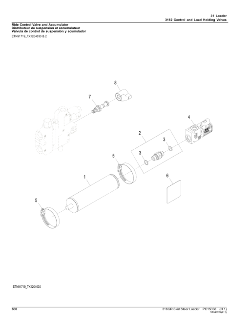 John Deere 316GR Skid Steers (SN 1T0316G _  J288093-) Parts Catalog Manual - PC15008 - Image 2