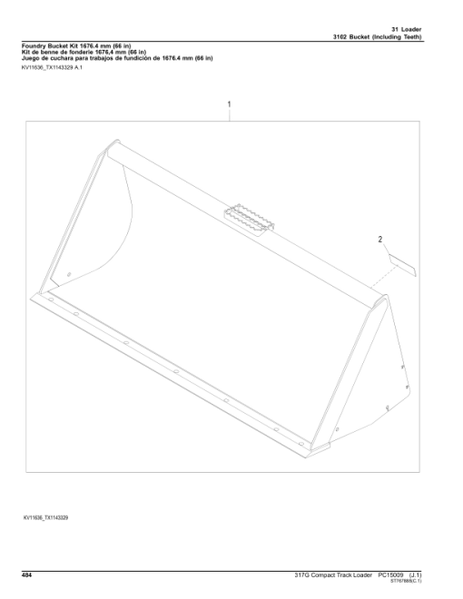 John Deere 317G Skid Steers (SN 1T0317G _  J288093-) Parts Catalog Manual - PC15009 - Image 3