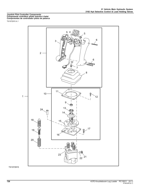 John Deere 437E Knuckleboom Loader (SN 1T0437E_F291461-) Parts Catalog Manual - PC15011 - Image 3