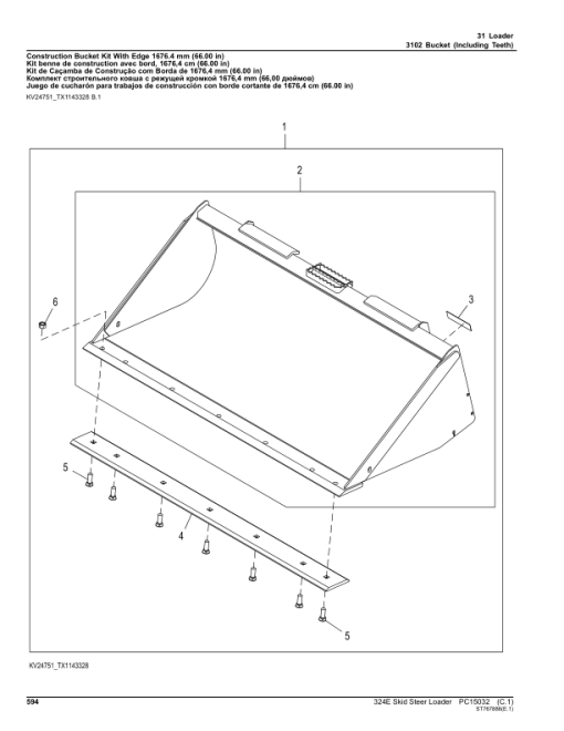 John Deere 324E Skid Steers (SN 1T0324E_J297099-) Parts Catalog Manual - PC15032 - Image 3