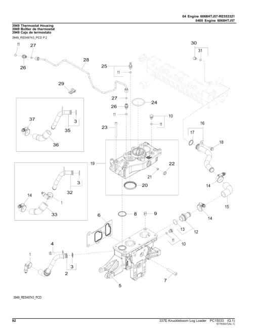 John Deere 337E Knuckleboom Loader (SN 1T0337E_ F291461-) Parts Catalog Manual - PC15033 - Image 4