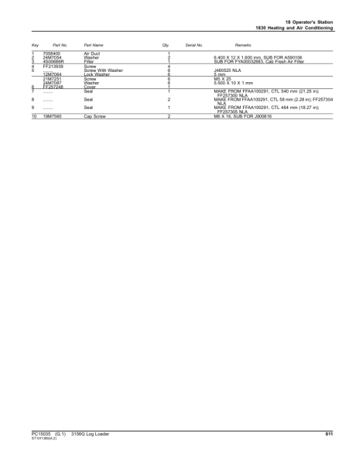 John Deere 3156G Log Loaders (SN 1FF3156G_ _D316001-) Parts Catalog Manual - PC15035 - Image 4