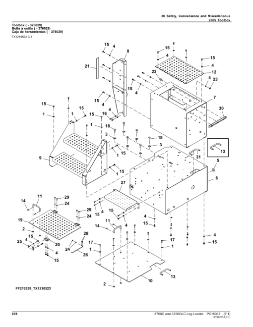 John Deere 3756G, 3756GLC Log Loaders (SN 1FF3756G_ _D376001-) Parts Catalog Manual - PC15037 - Image 4