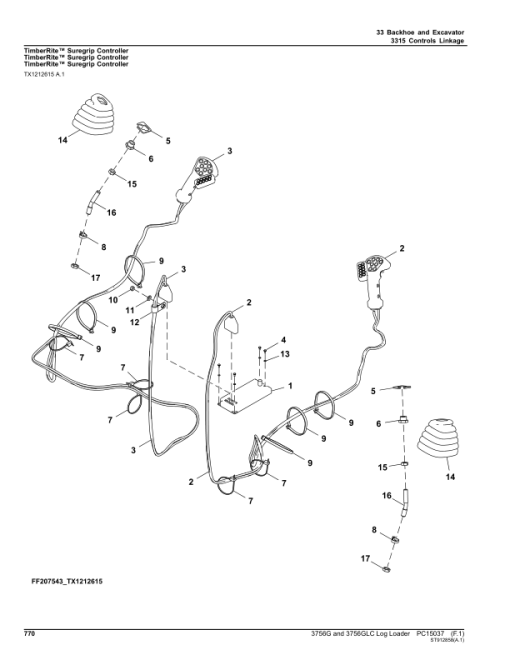 John Deere 3756G, 3756GLC Log Loaders (SN 1FF3756G_ _D376001-) Parts Catalog Manual - PC15037 - Image 3