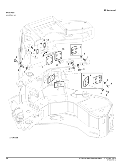 John Deere HTH624C 4X4 Harvesting Heads Parts Catalog Manual - PC15043 - Image 2