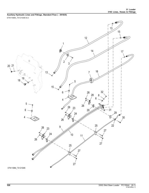 John Deere 330G Skid Steers (SN 1T0330G_ F300253-387880) Parts Catalog Manual - PC15044 - Image 3