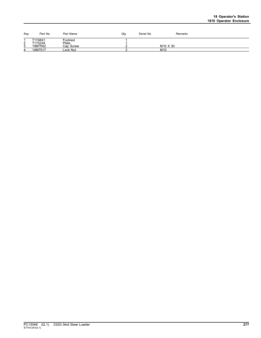 John Deere 332G Skid Steers (SN 1T0332G_ F300253-387880) Parts Catalog Manual - PC15046 - Image 4