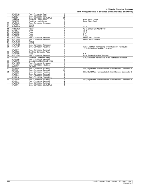 John Deere 333G Skid Steers (SN 1T0333G_F300253-) Parts Catalog Manual - PC15047 - Image 3