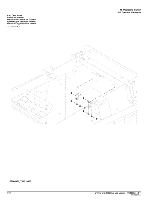 John Deere 2156G, 2156GLC Log Loaders (SN C216001- & D216001-) Parts Catalog Manual - PC15062 - Image 2