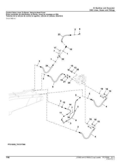 John Deere 2156G, 2156GLC Log Loaders (SN 1FF2156G__F216001-) Parts Catalog Manual - PC15066 - Image 3