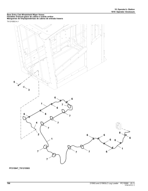 John Deere 2156G, 2156GLC Log Loaders (SN 1FF2156G__F216001-) Parts Catalog Manual - PC15066 - Image 2