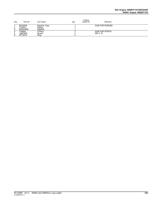 John Deere 2656G, 2656GLC Log Loaders (SN 1FF2656G__F266001-) Parts Catalog Manual - PC15068 - Image 4