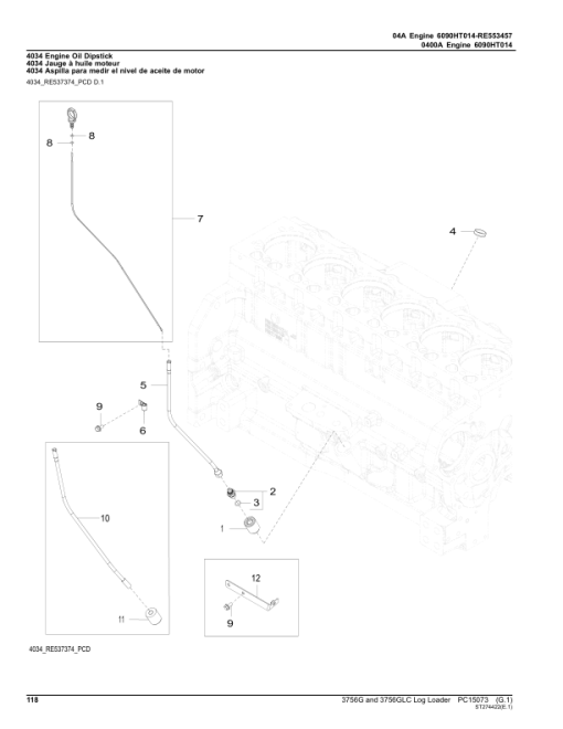 John Deere 3756G, 3756GLC Log Loaders (SN 1FF3756G__F376001-) Parts Catalog Manual - PC15073 - Image 4