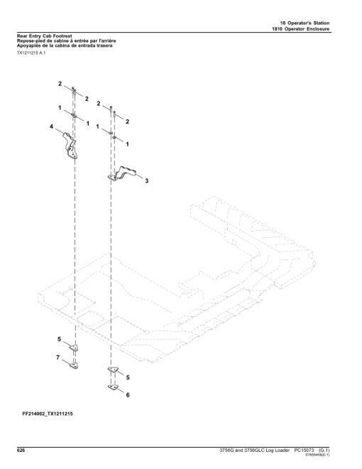 John Deere 3756G, 3756GLC Log Loaders (SN 1FF3756G__F376001-) Parts Catalog Manual - PC15073 - Image 3