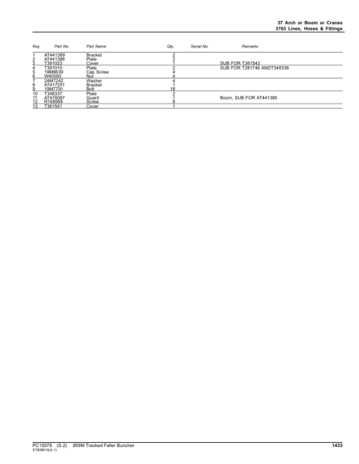 John Deere 859M Tracked Feller Bunchers (SN F343918- & L343918-) Parts Catalog Manual - PC15078 - Image 4