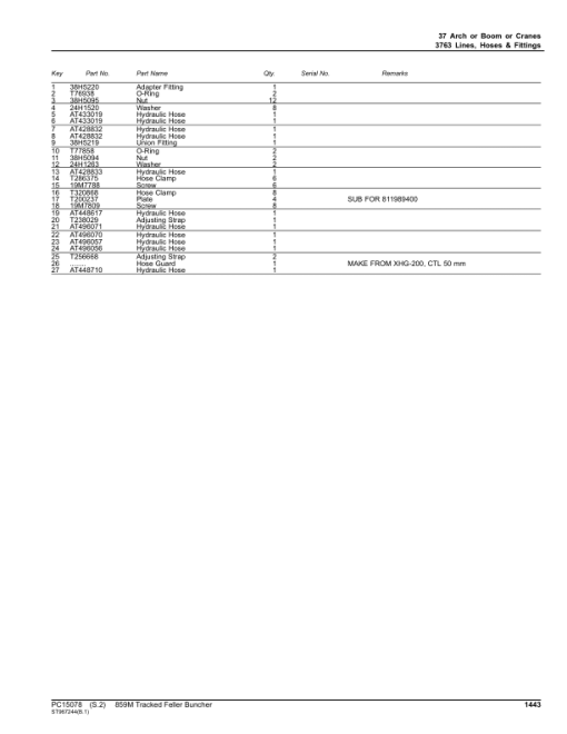 John Deere 859M Tracked Feller Bunchers (SN F343918- & L343918-) Parts Catalog Manual - PC15078 - Image 2