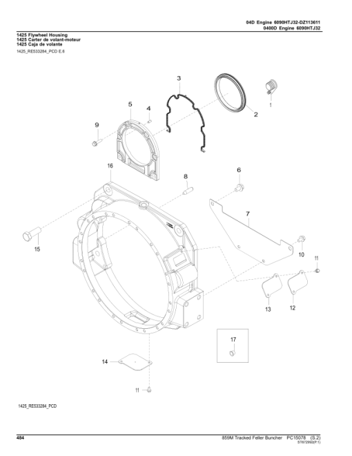 John Deere 859M Tracked Feller Bunchers (SN F343918- & L343918-) Parts Catalog Manual - PC15078 - Image 3