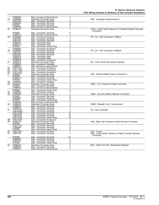 John Deere 859MH Tracked Harvesters (SN F293764 - & L343926-) Parts Catalog Manual - PC15079 - Image 4