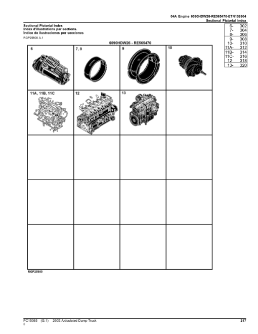 John Deere 260E Articulated Dump Trucks (SN D677827-708124) Parts Catalog Manual - PC15085 - Image 3