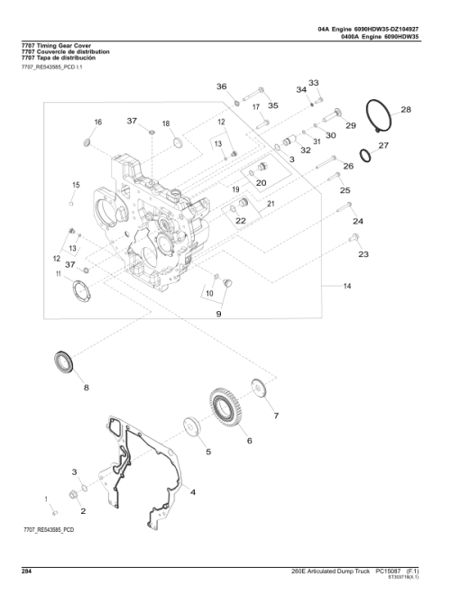 John Deere 260E Articulated Dump Trucks (SN F677827-708124) Parts Catalog Manual - PC15087 - Image 2