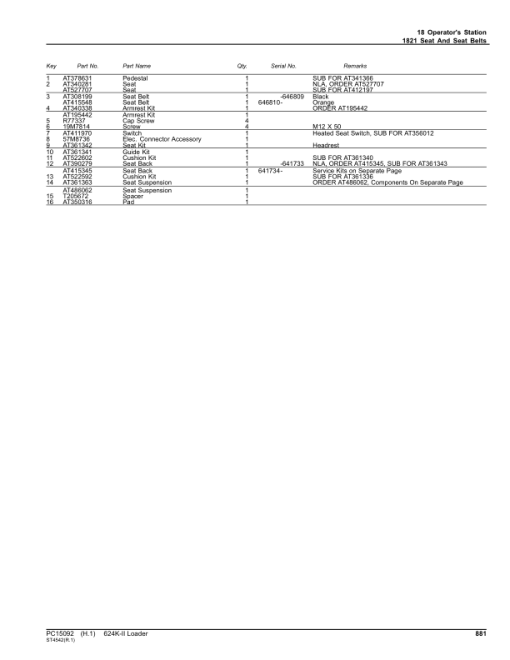 John Deere 624K Loaders (SN C677549- & D677549-) Parts Catalog Manual - PC15092 - Image 4