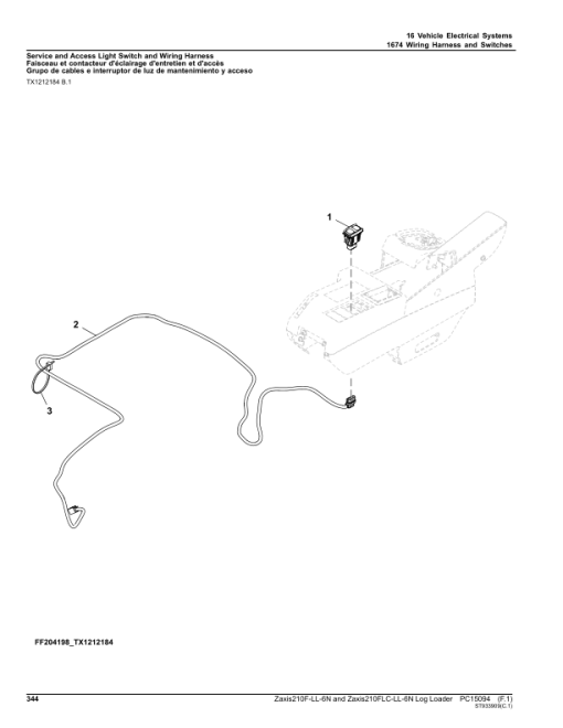 John Deere ZAXIS210F-LL-6N Log Loaders (SN 1FFDC572__F216001-) Parts Catalog Manual - PC15094 - Image 3