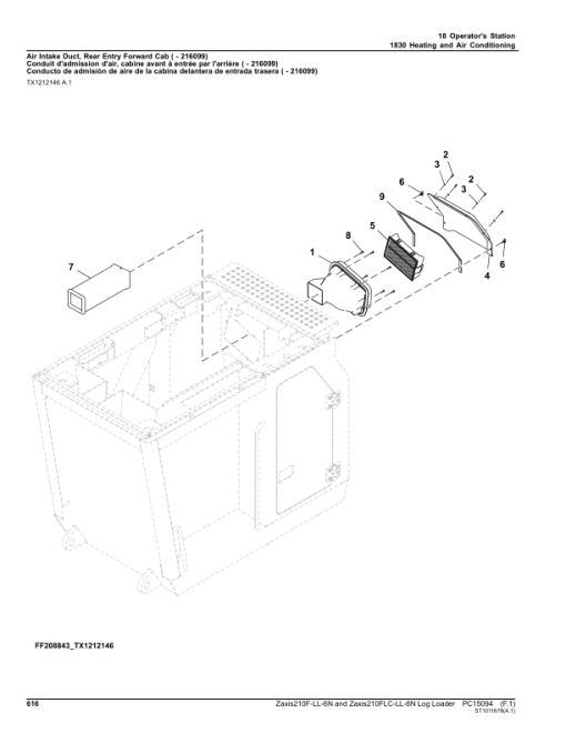 John Deere ZAXIS210F-LL-6N Log Loaders (SN 1FFDC572__F216001-) Parts Catalog Manual - PC15094 - Image 4