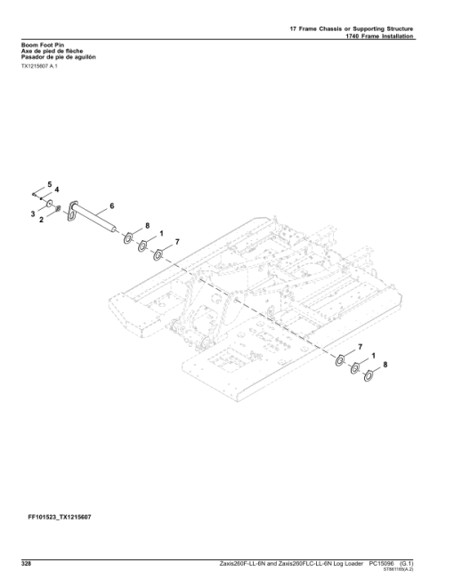 John Deere ZAXIS260FLC-LL-6N Log Loaders (SN 1FFDC271__F266001-) Parts Catalog Manual - PC15096 - Image 3