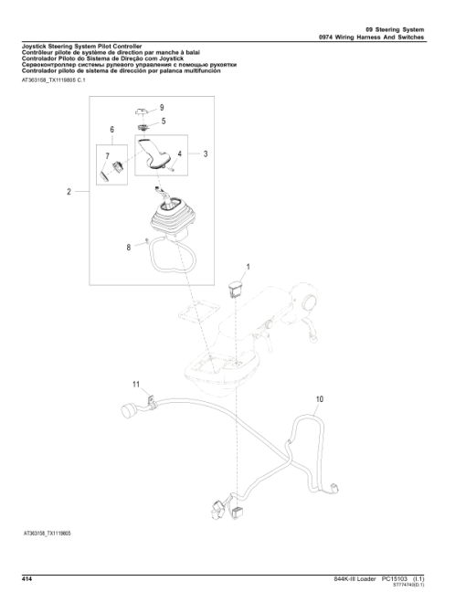 John Deere 844K Series III Loaders (SN 1DW844KC_ _D677782-) Parts Catalog Manual - PC15103 - Image 2