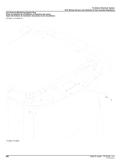 John Deere 844K Series III, 844K Series III AH Loaders (SN F677782-) Parts Catalog Manual - PC15104 - Image 3