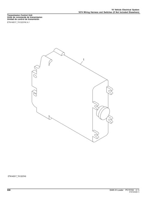 John Deere 844K Series III, 844K Series III AH Loaders (SN F677782-) Parts Catalog Manual - PC15104 - Image 2