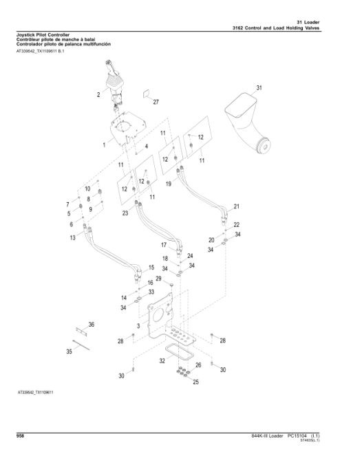 John Deere 844K Series III, 844K Series III AH Loaders (SN F677782-) Parts Catalog Manual - PC15104 - Image 4