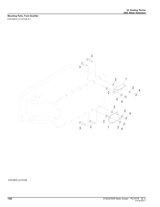 John Deere 670G, 670GP Graders (SN C678818- & D678818-) Parts Catalog Manual - PC15116 - Image 2