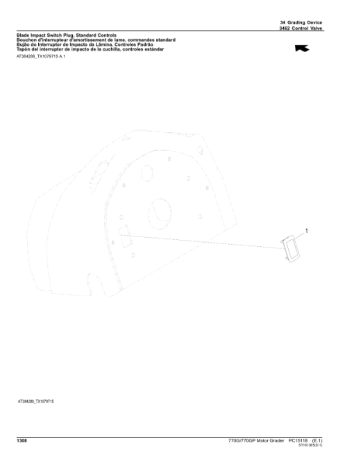 John Deere 770G, 770GP Motor Graders (SN C678818 - & D678818 -) Parts Catalog Manual - PC15118 - Image 3