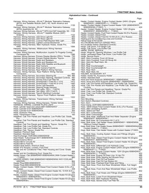 John Deere 770G, 770GP Motor Graders (SN C678818 - & D678818 -) Parts Catalog Manual - PC15118 - Image 2