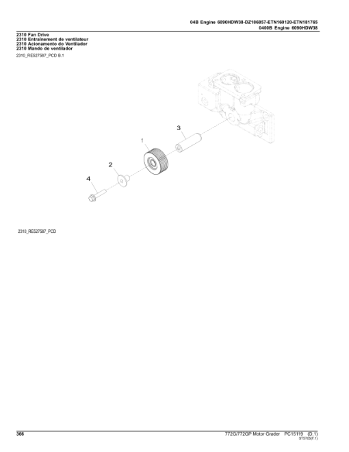 John Deere 772G, 772GP Motor Graders (SN C678818 - & D678818 -) Parts Catalog Manual - PC15119 - Image 3