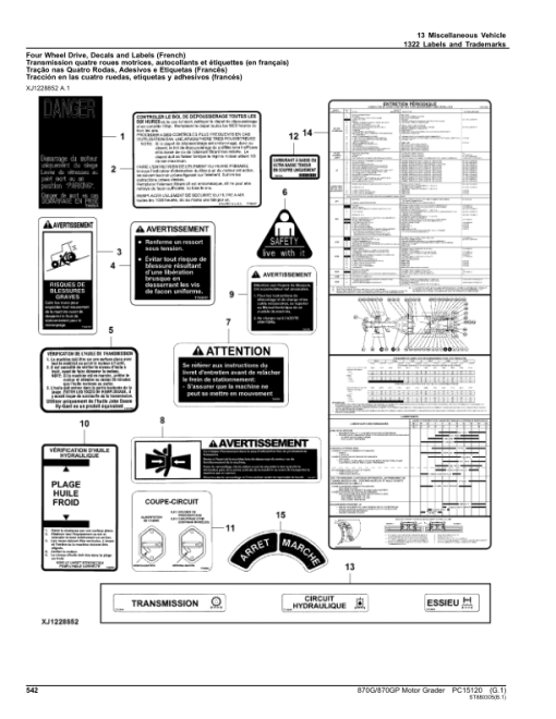 John Deere 870G, 870GP Motor Graders (SN C678818 - & D678818 -) Parts Catalog Manual - PC15120 - Image 4