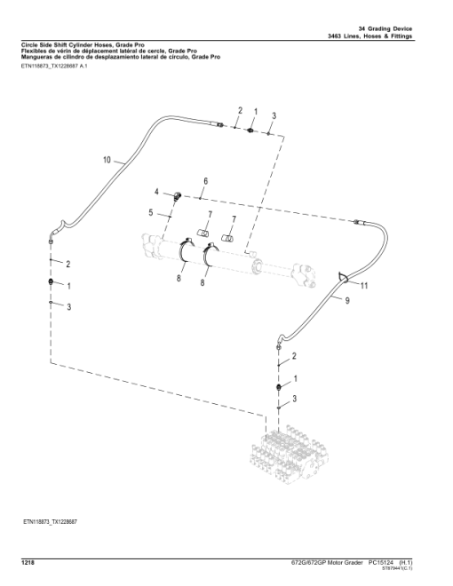 John Deere 672G, 672GP Motor Graders (SN 1DW672GX_ _F678818-) Parts Catalog Manual - PC15124 - Image 4