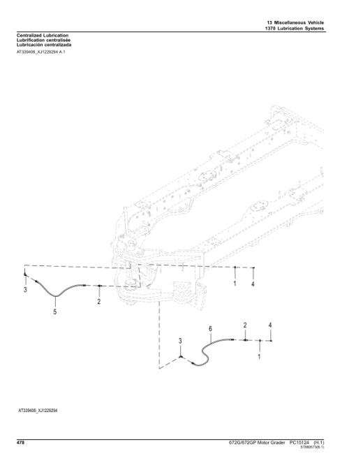 John Deere 672G, 672GP Motor Graders (SN 1DW672GX_ _F678818-) Parts Catalog Manual - PC15124 - Image 2