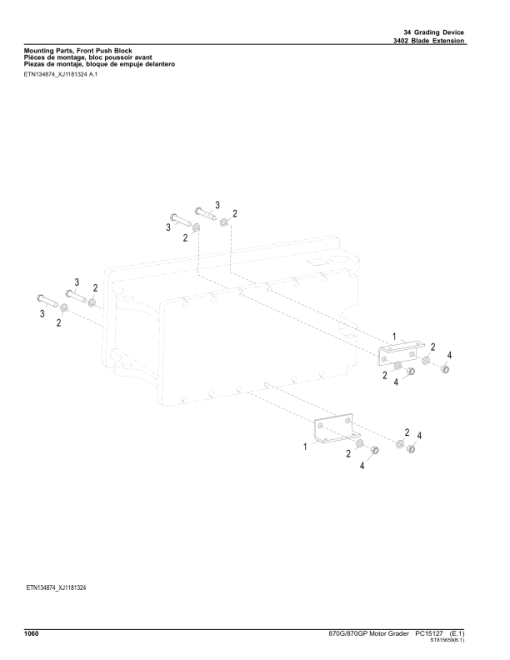 John Deere 870G, 870GP Motor Graders (SN 1DW870GX_F678818-680877) Parts Catalog Manual - PC15127 - Image 2