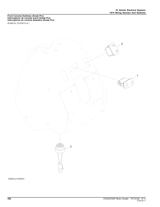 John Deere 872G, 872GP Motor Graders (SN 1DW872GX_F678818-680877) Parts Catalog Manual - PC15128 - Image 2