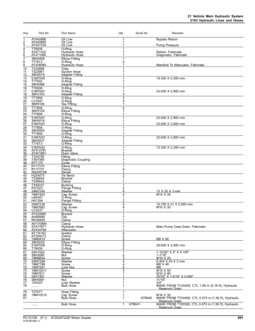 John Deere 872G, 872GP Motor Graders (SN 1DW872GX_F678818-680877) Parts Catalog Manual - PC15128 - Image 4